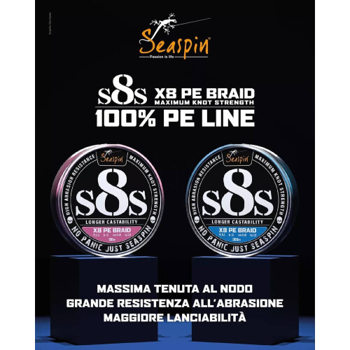SEASPIN S8S  X8 PE BRAID mt300