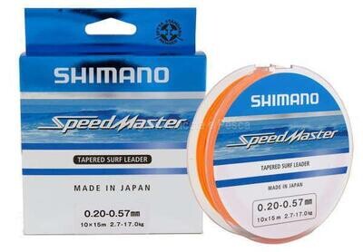 SPEEDMASTER 10x15m tapered leader orange