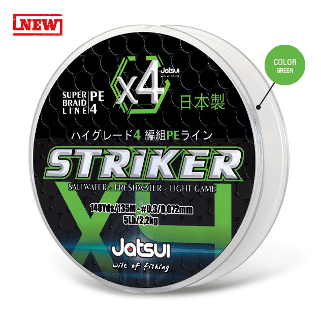 JATSUI BRAID STRICKER PE4 MT. 135 COL.APPLE GREEN