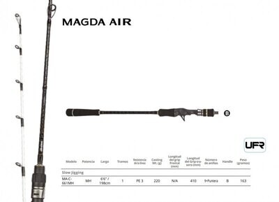 Okuma Magda Air Slow Jig Cast 1,98 mt 220 gr