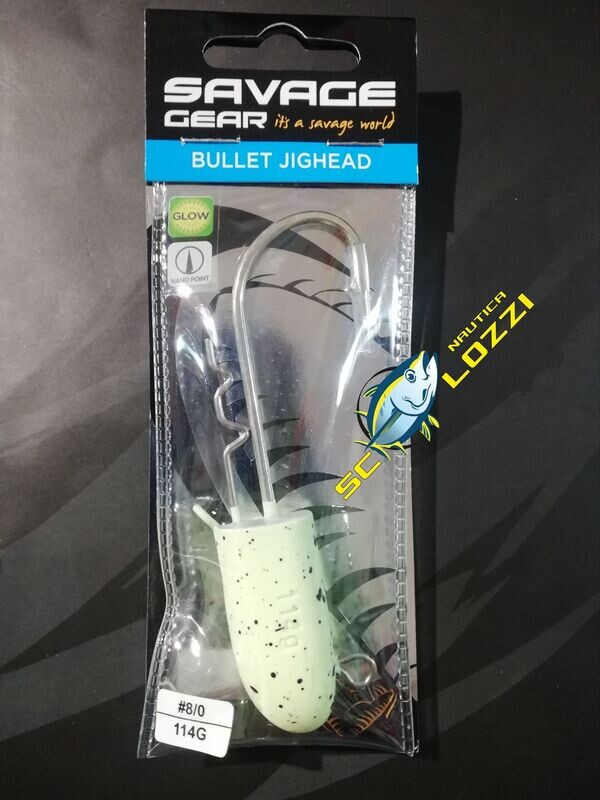 SAVAGE GEAR BULLET JIGHEAD GLOW 114GR