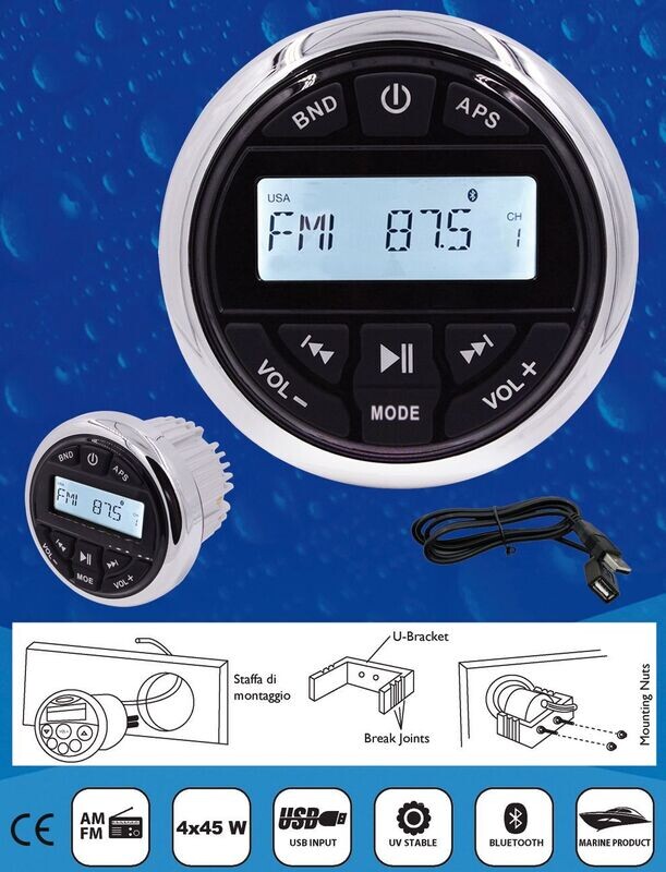 RADIO STEREO BLUETOOTH H833 AM/FM, MP3 E USB