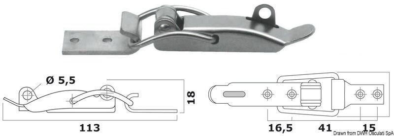 CHIUSURA A LEVA INOX PORTALUCCHETTO