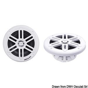 Casse stereo doppio cono bianche 6,5" - 2X120W