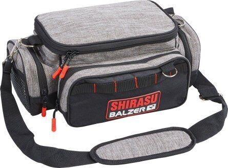 Borsa A Tracolla Balzer Shirasu Per Pesca Spinning – 30x20x15 Cm, Nylon, Scomparti Con Fissaggio In Velcro, Portacanne E Portabottiglia