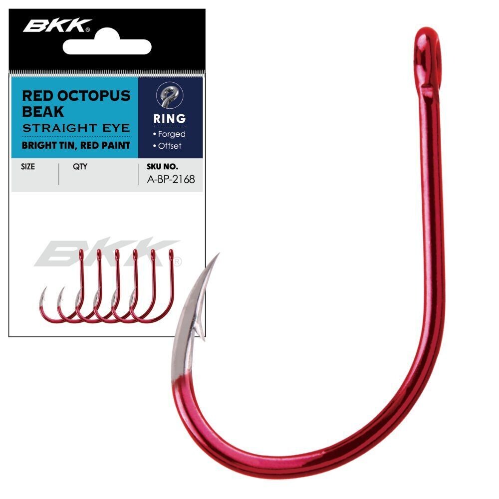 BKK RED OCTOPUS BEAK Straight Eye IN-LINE