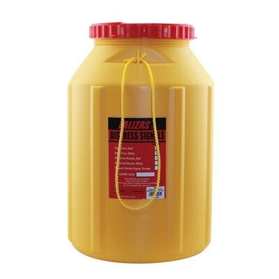 CONTENITORE per segnali di soccorso/pirotecnica 12 litri, gialla