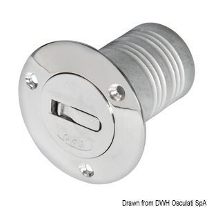 Tappo imbarco ottone cromato Fuel 50 mm