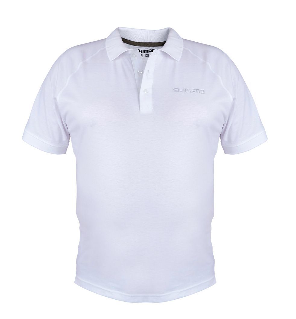 SHIMANO Short Sleeve Polo White