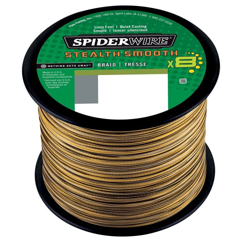 SpiderWire Stealth Smooth 8 Braid 0.39MM trecciato 2000M CAMO 102lb
