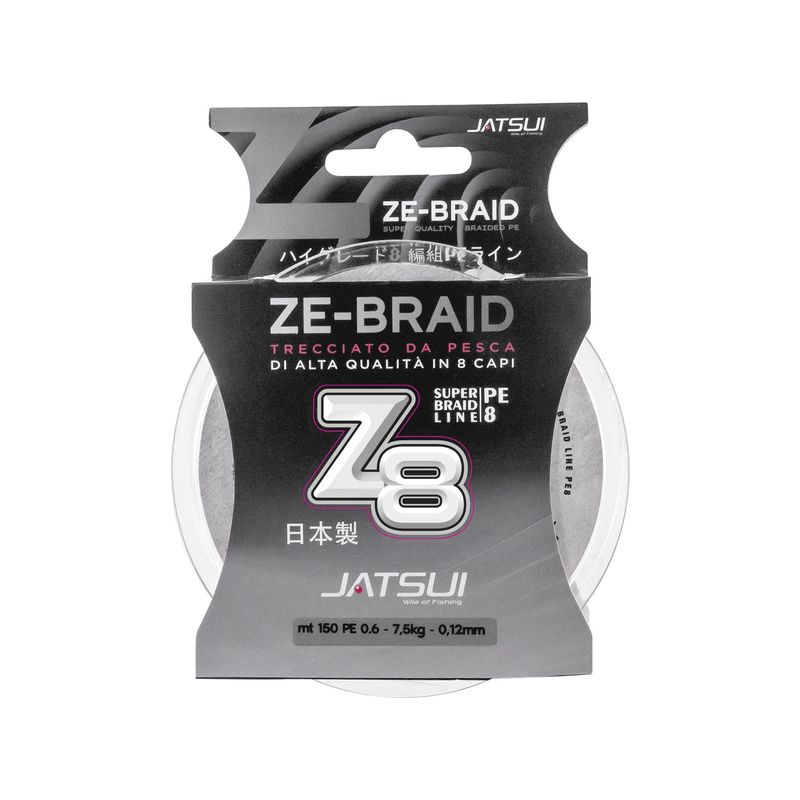 JATSUI ZE-BRAID Z8 SILVER 150mt
