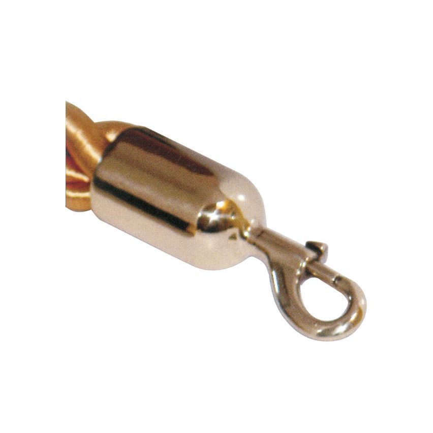 Capocorda con moschettone in ott. cromato per corda D. 30mm