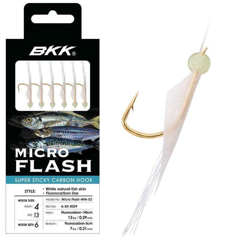 MICRO FLASH - NFA02 - (WH natural fish skin + Green resin - Fluorocarbon)