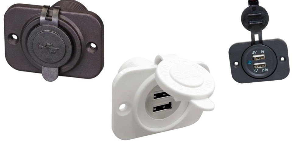 PRESA USB DOPPIA COLORE NERO