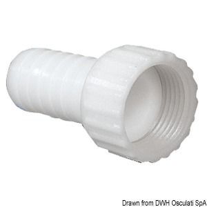 Portagomma diritto femmina 3/4" x 16 mm