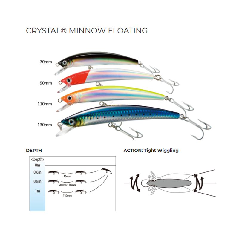 YO-ZURI CRYSTAL MINNOW 70mm