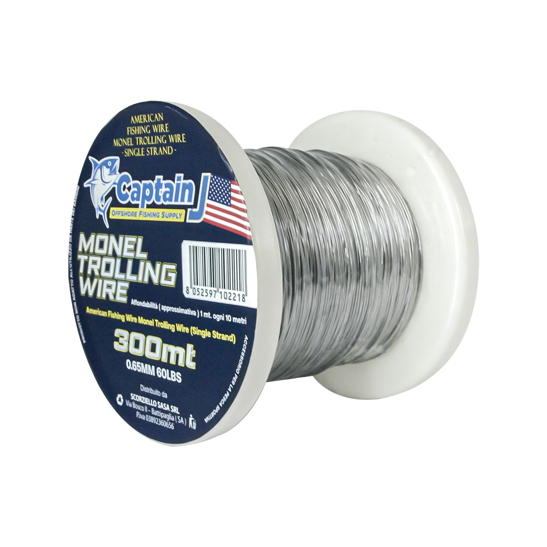 CAPITAIN J. MONEL TROLLING WIRE 300MT 0.65MM 60LBS