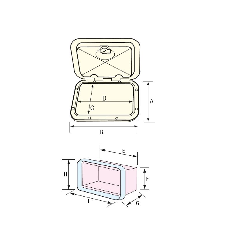 Sportello con contenitore 278X378 Bianco