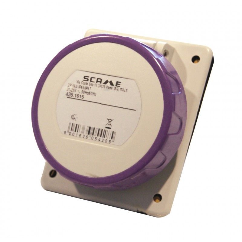 PRESA STAGNA 2P 12/24V. 16A IP67