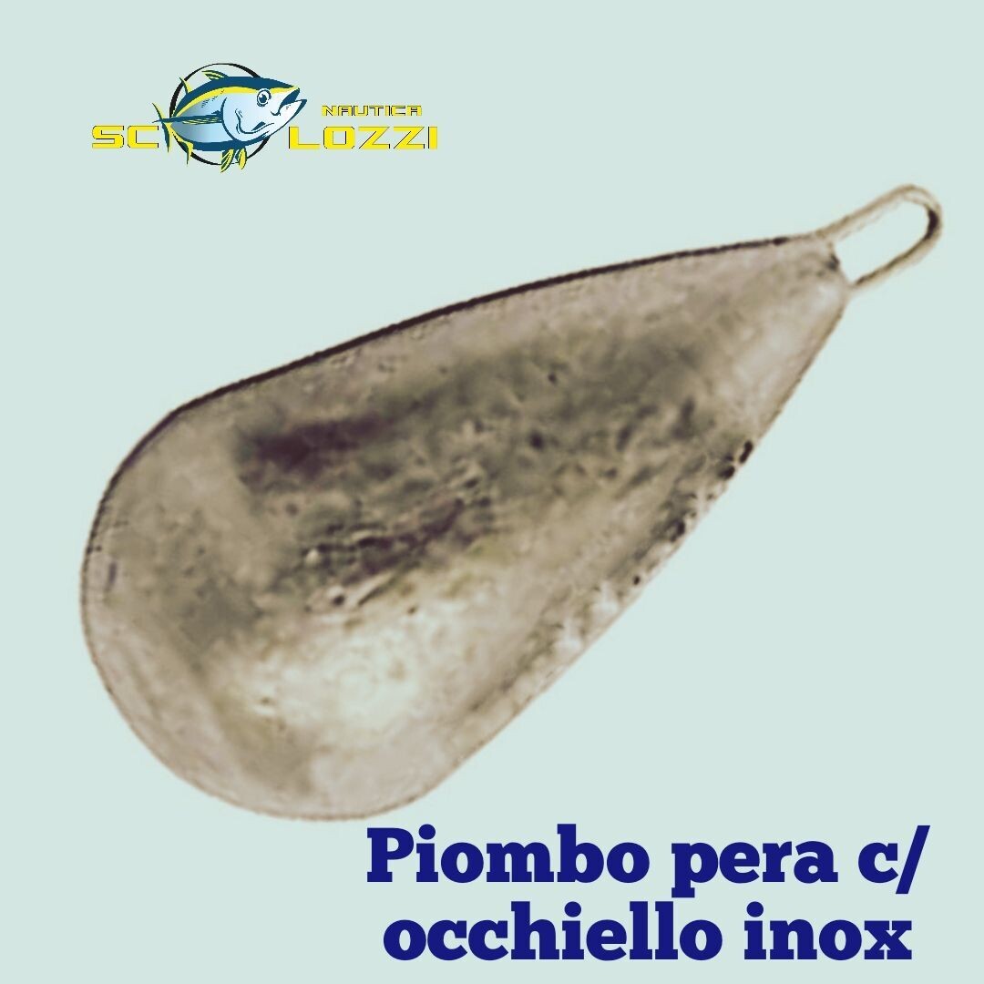 PIOMBO SPORTIVO PERA CON OCCHIELLO INOX
