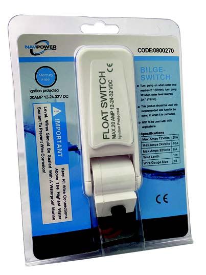 NAVPOWER INTERRUTTORE DI SENTINA 12/24V A LEVA