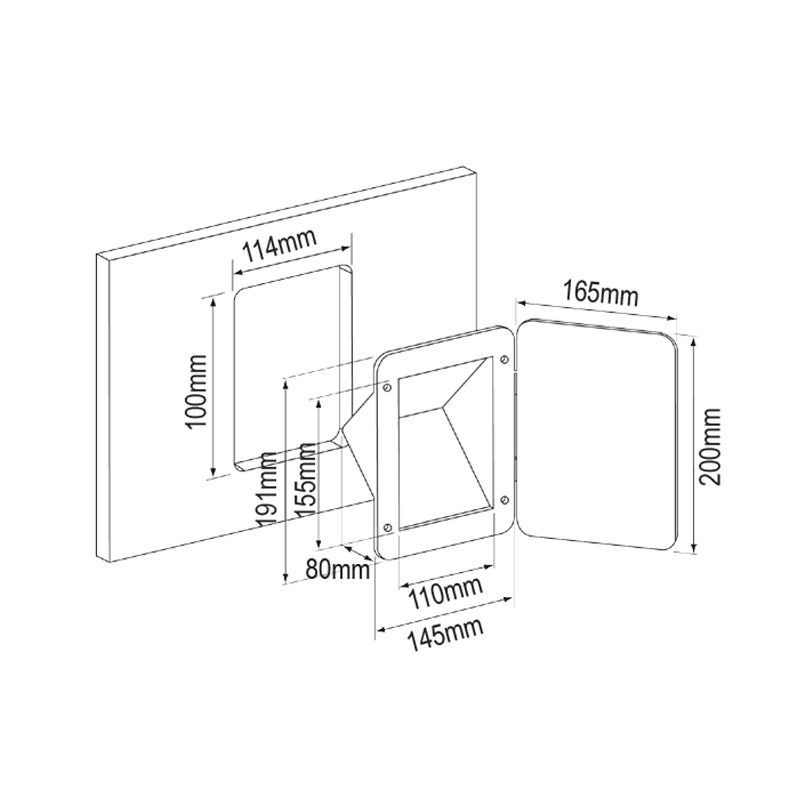 NICCHIA CONICA CON SPORTELLO