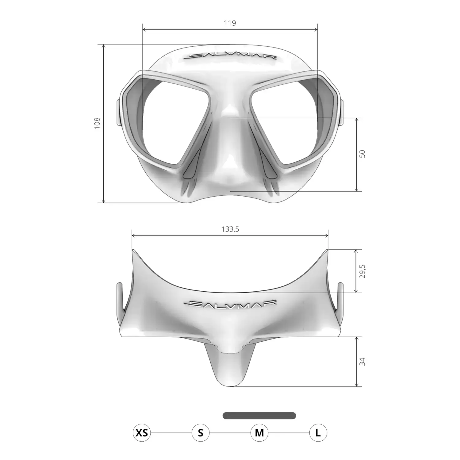 SALVIMAR MASCHERA NOAH ANTI FOG BLACK/BLACK