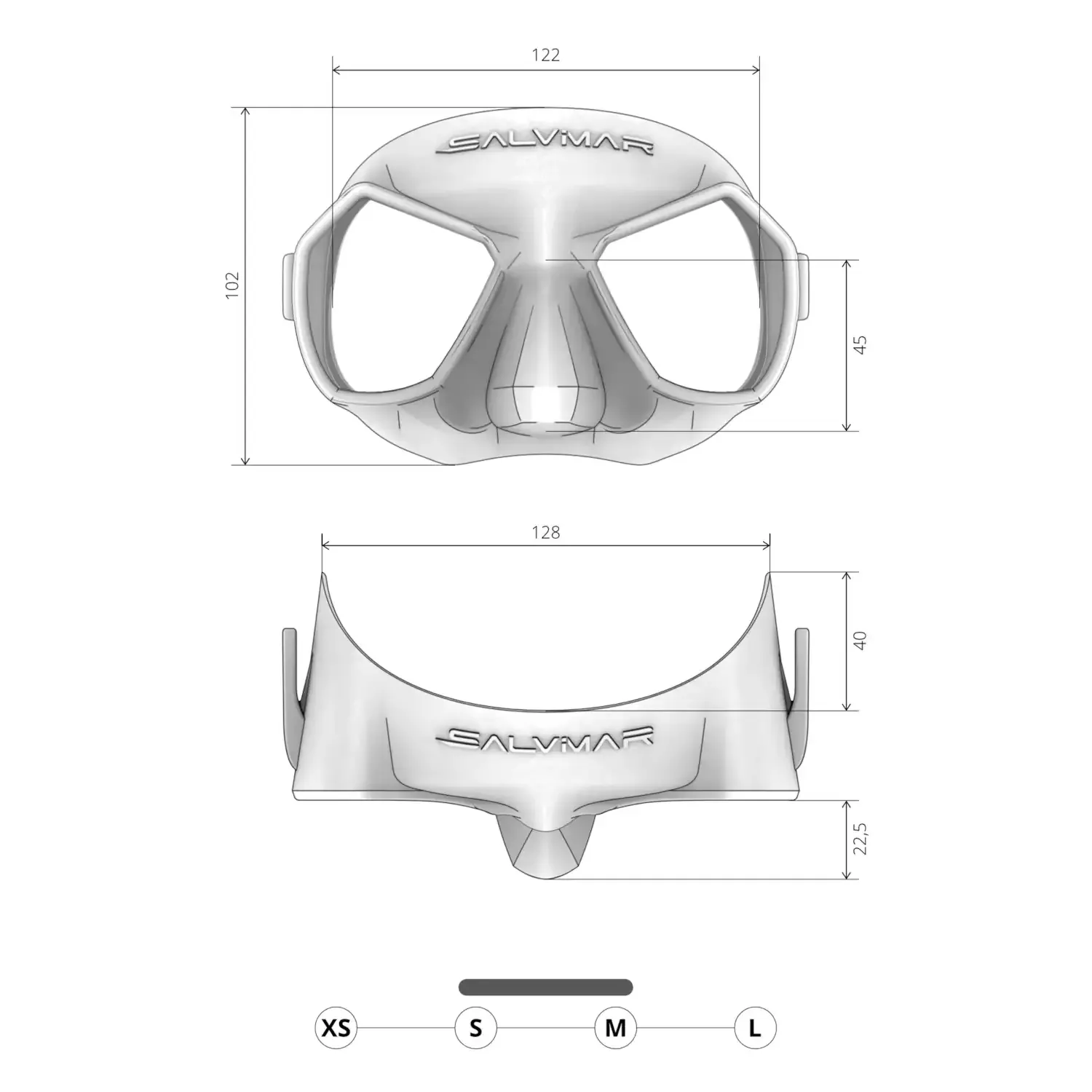 SALVIMAR MASCHERA HATHOR ANTI FOG BLACK