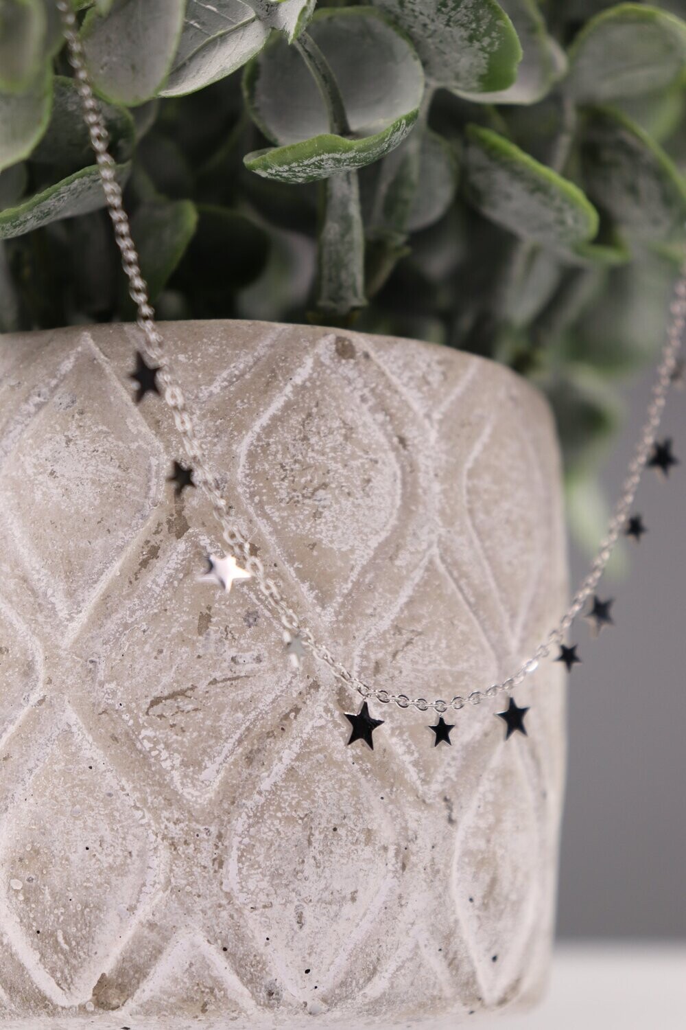 Silver Layering Necklace, Style: Star