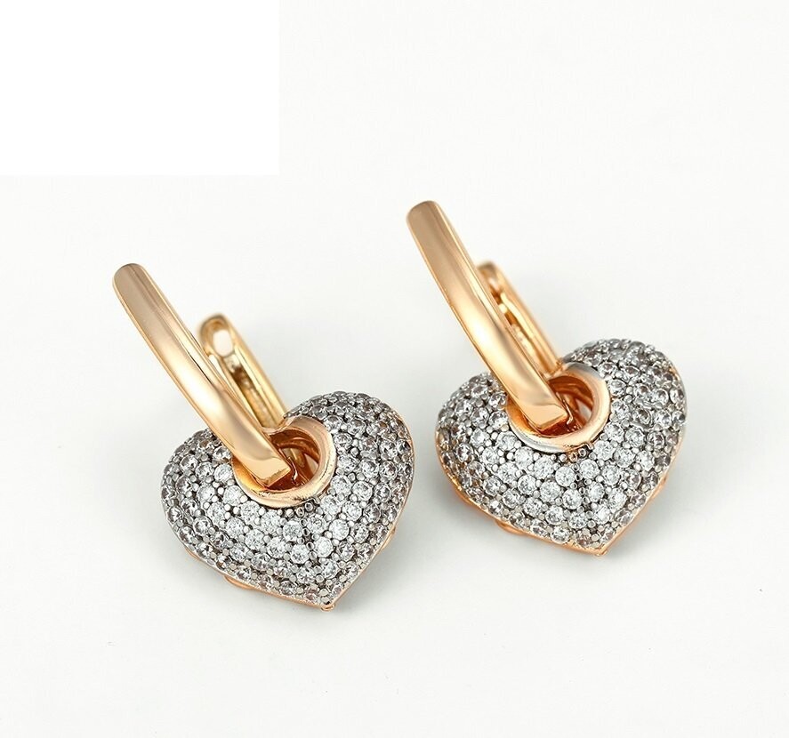 Crystals Heart Roya Earrings
