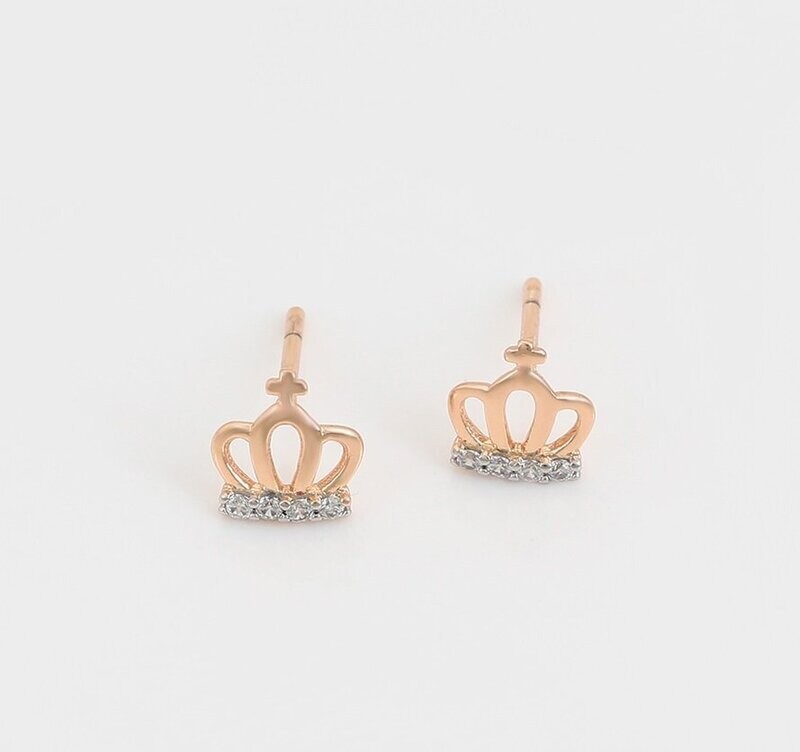 Classic Crown Stud Earrings