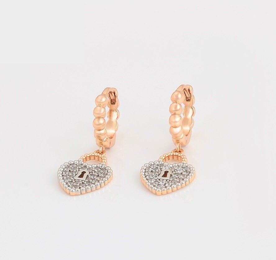 Heart Lock Earrings