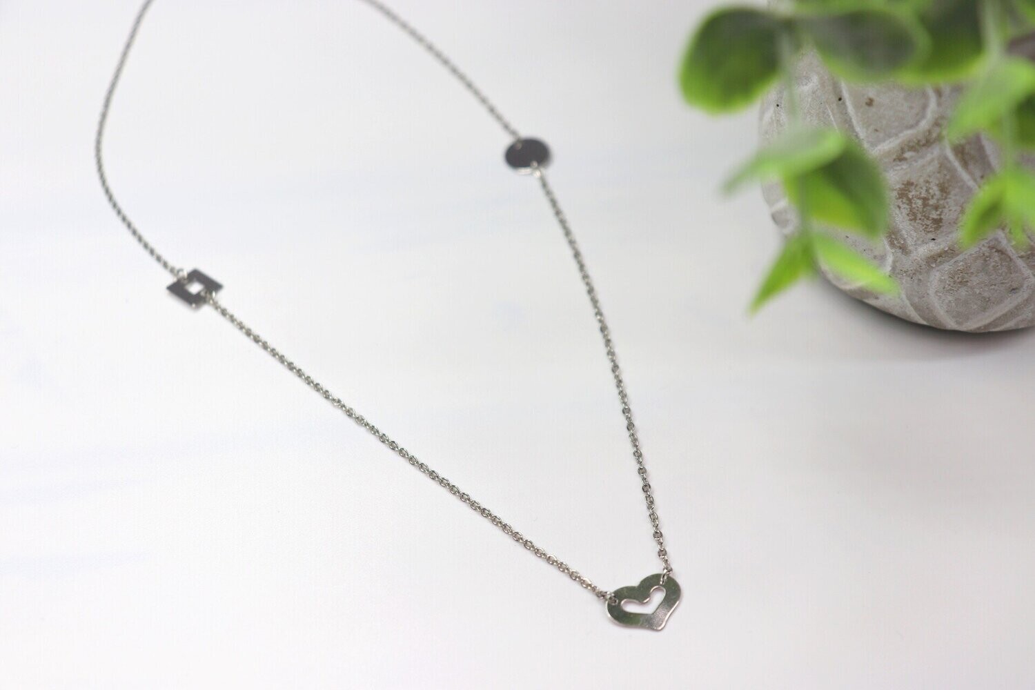Square,Love,Round Necklace