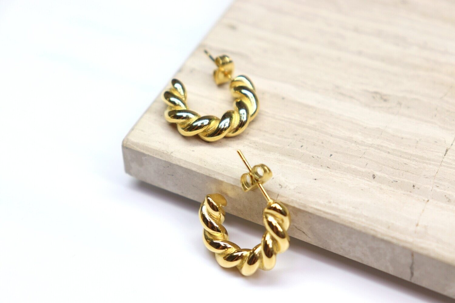 Croissant  Open Hoop Earrings