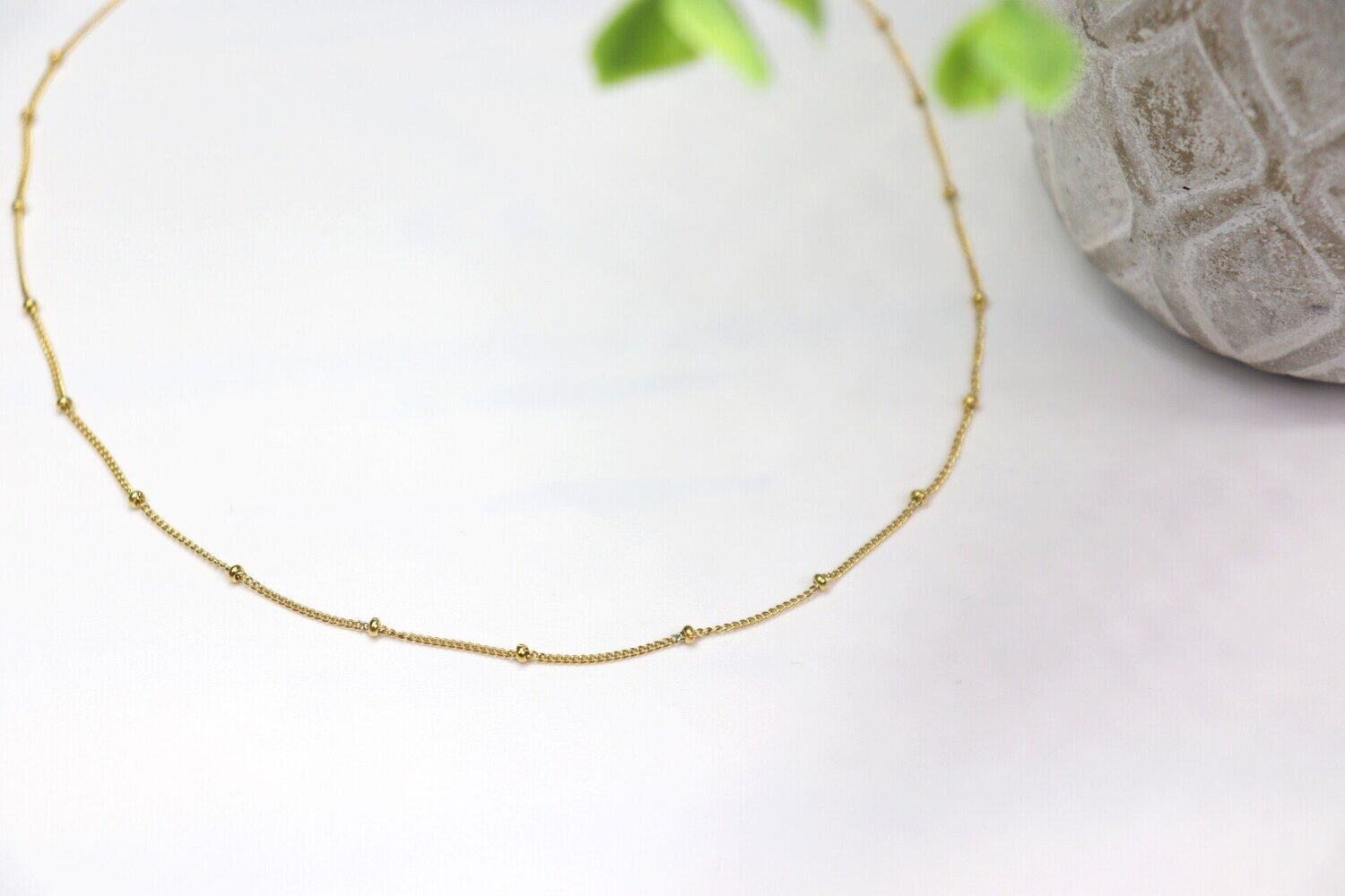 Dainty Bobble Chain Necklace