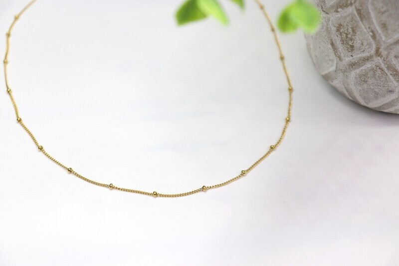 Dainty Bobble Chain Necklace