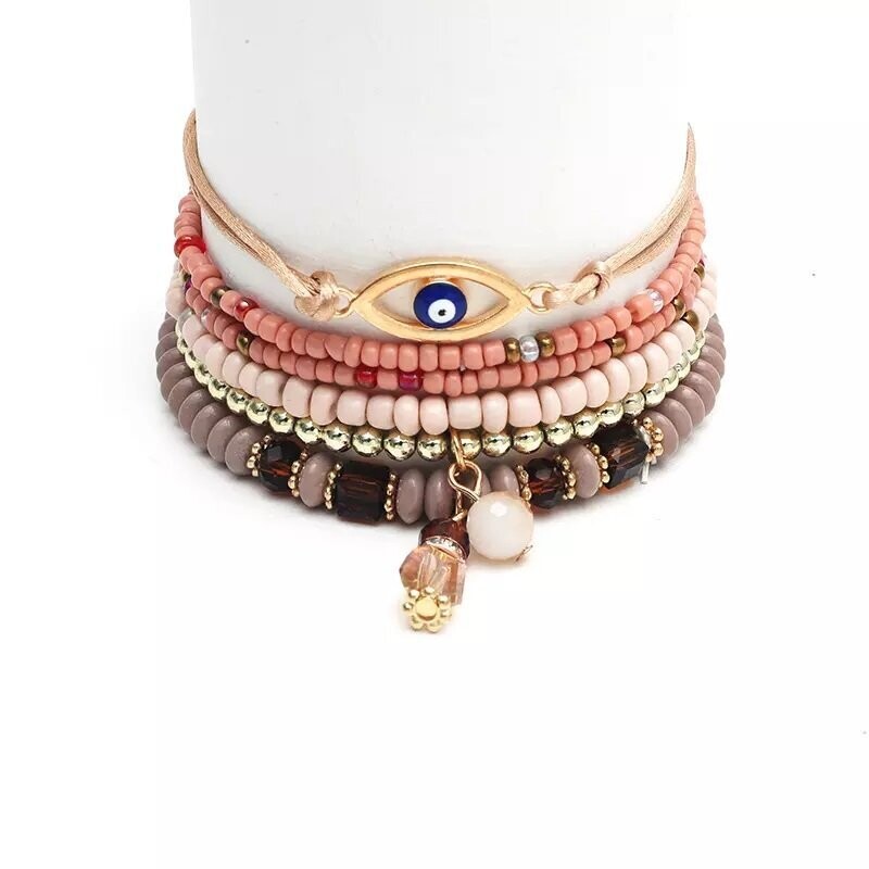 Evil Eye Protection  6-Piece Stackable Bracelet