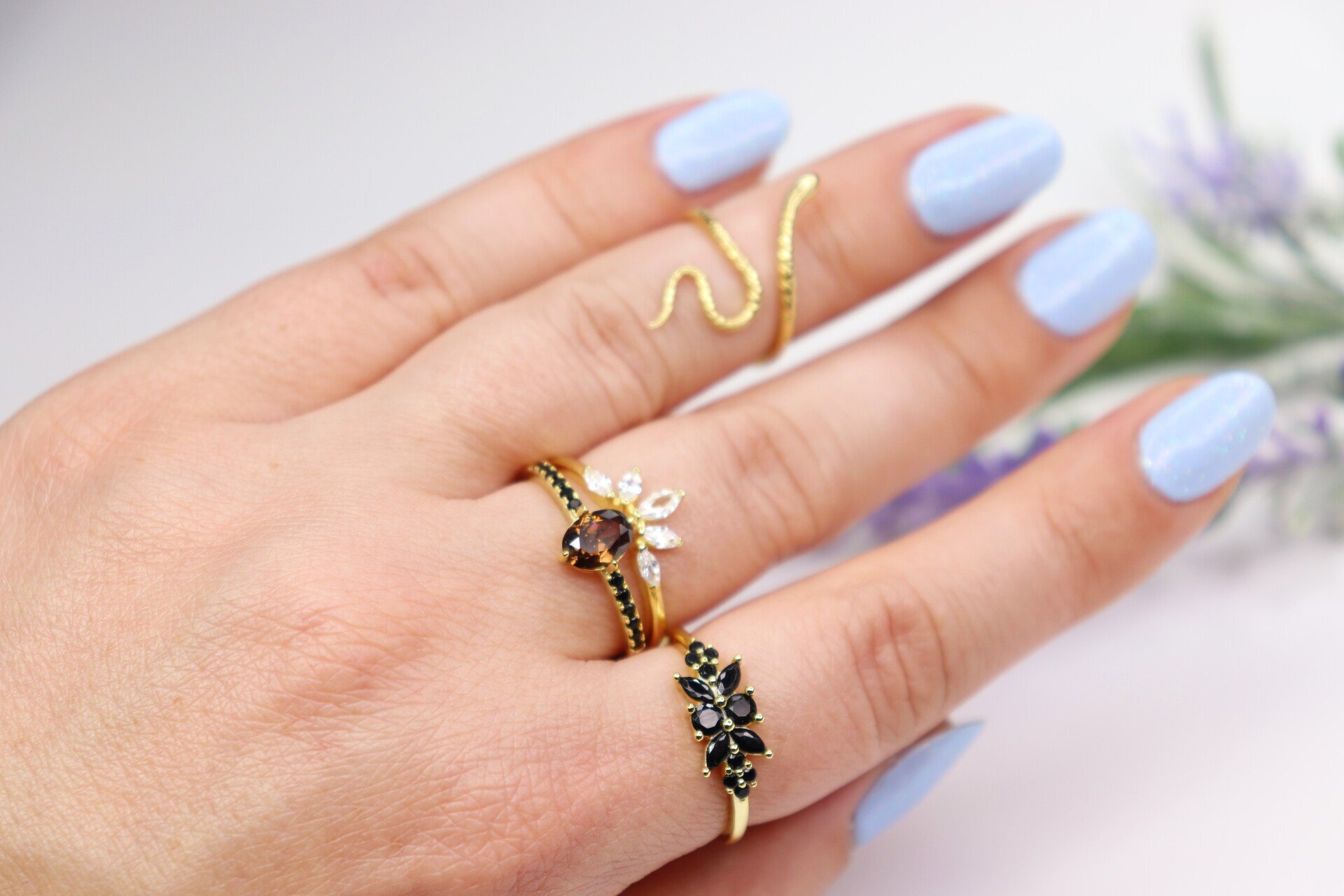 Gold Timeless Classic Crystal Crown Ring