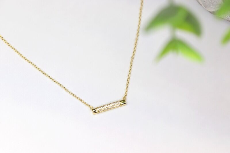Bella Cubic Zirconia Bar Necklace