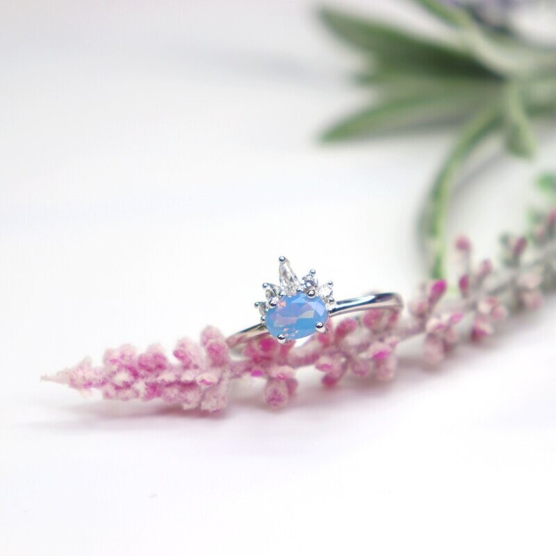 Peacock Rays Nano Crystal Ring