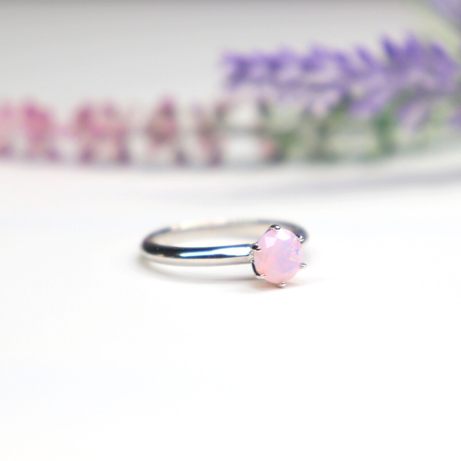 Pink Sakura Nano Crystal Ring