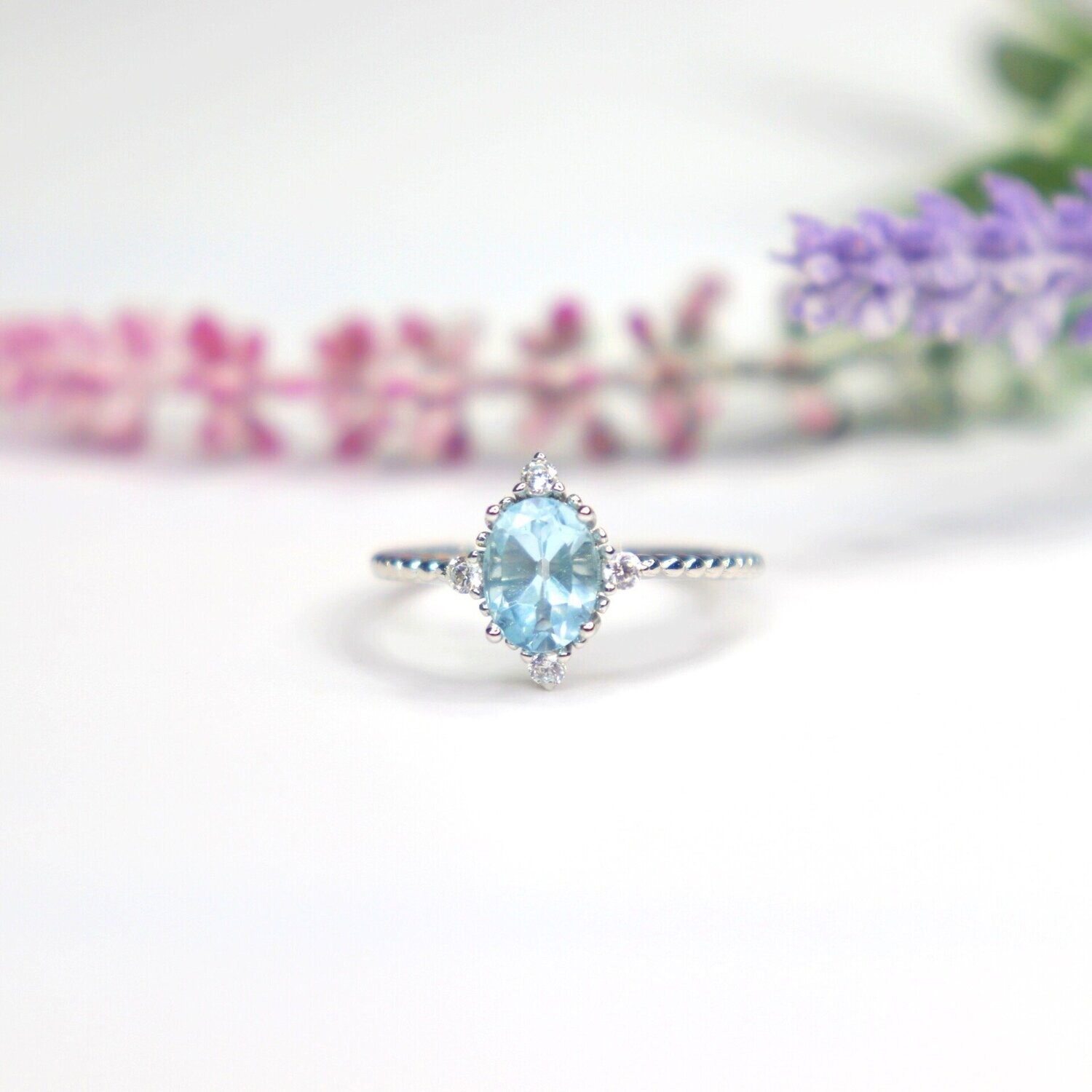 Royal Sky Blue Topaz Ring