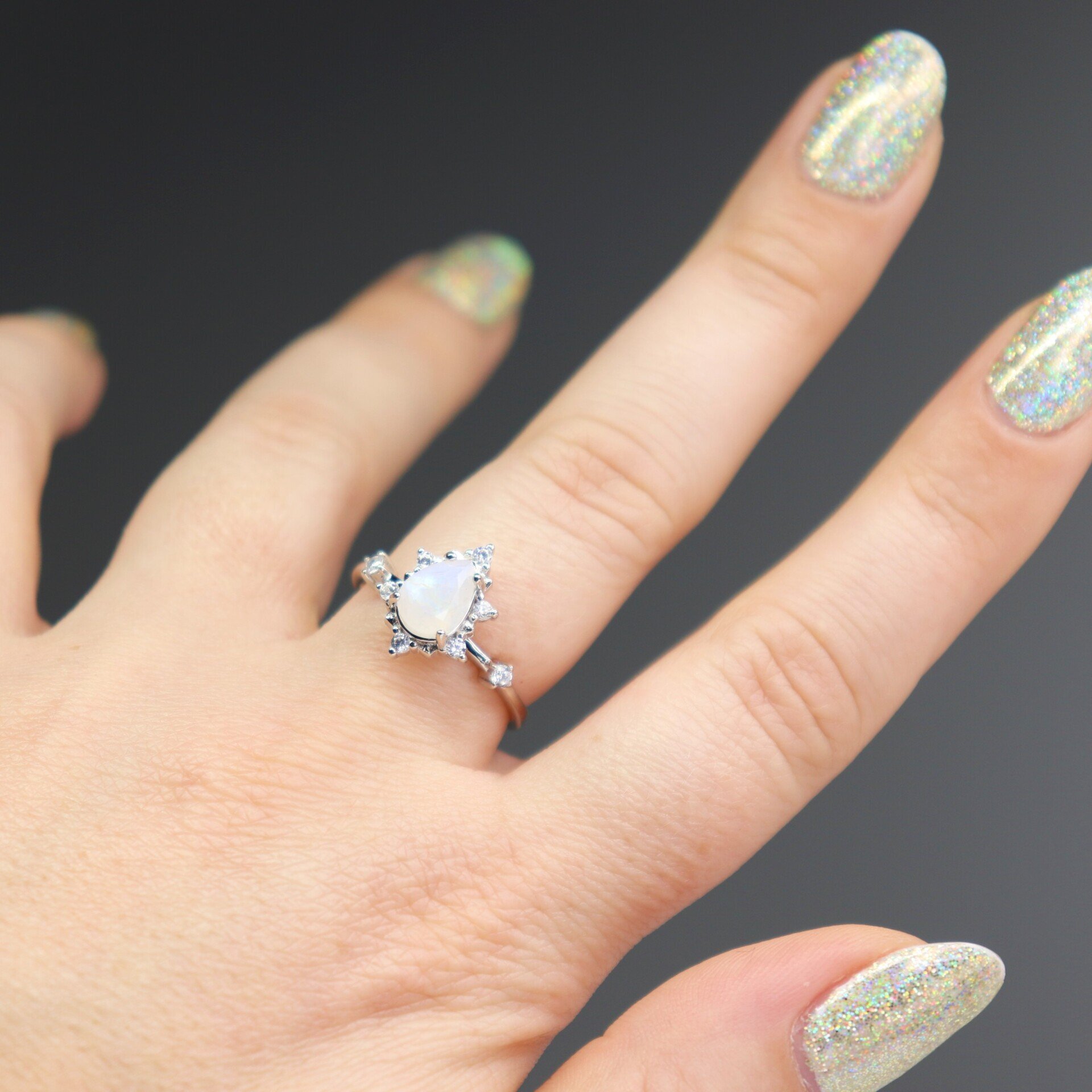 Daydream Authentic Moonstone Silver Ring