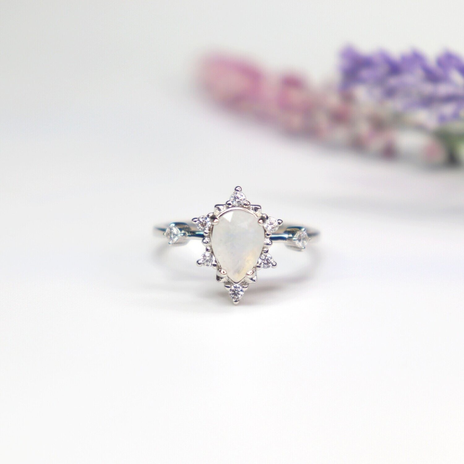 Daydream Authentic Moonstone Silver Ring