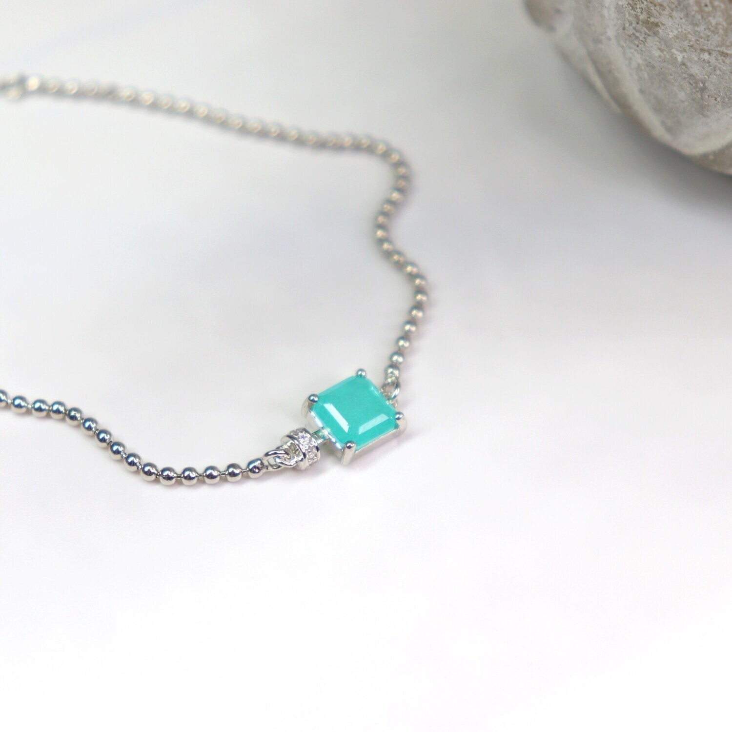 Ice Paraiba Tourmaline Silver Bracelet