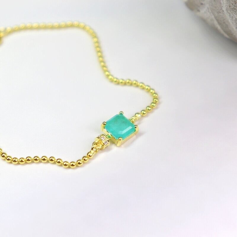 Ice Paraiba Tourmaline Gold Bracelet