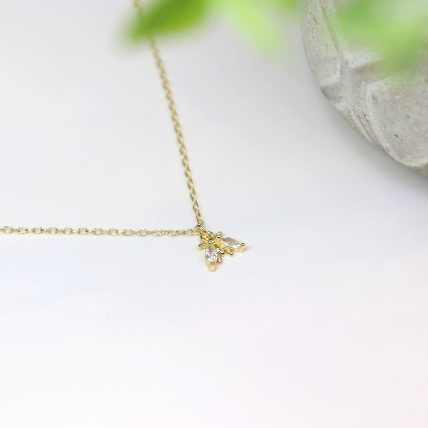 Sparkle Bee Gold Necklace