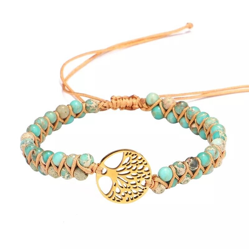 African Turquoise Tree Of Life Bracelet