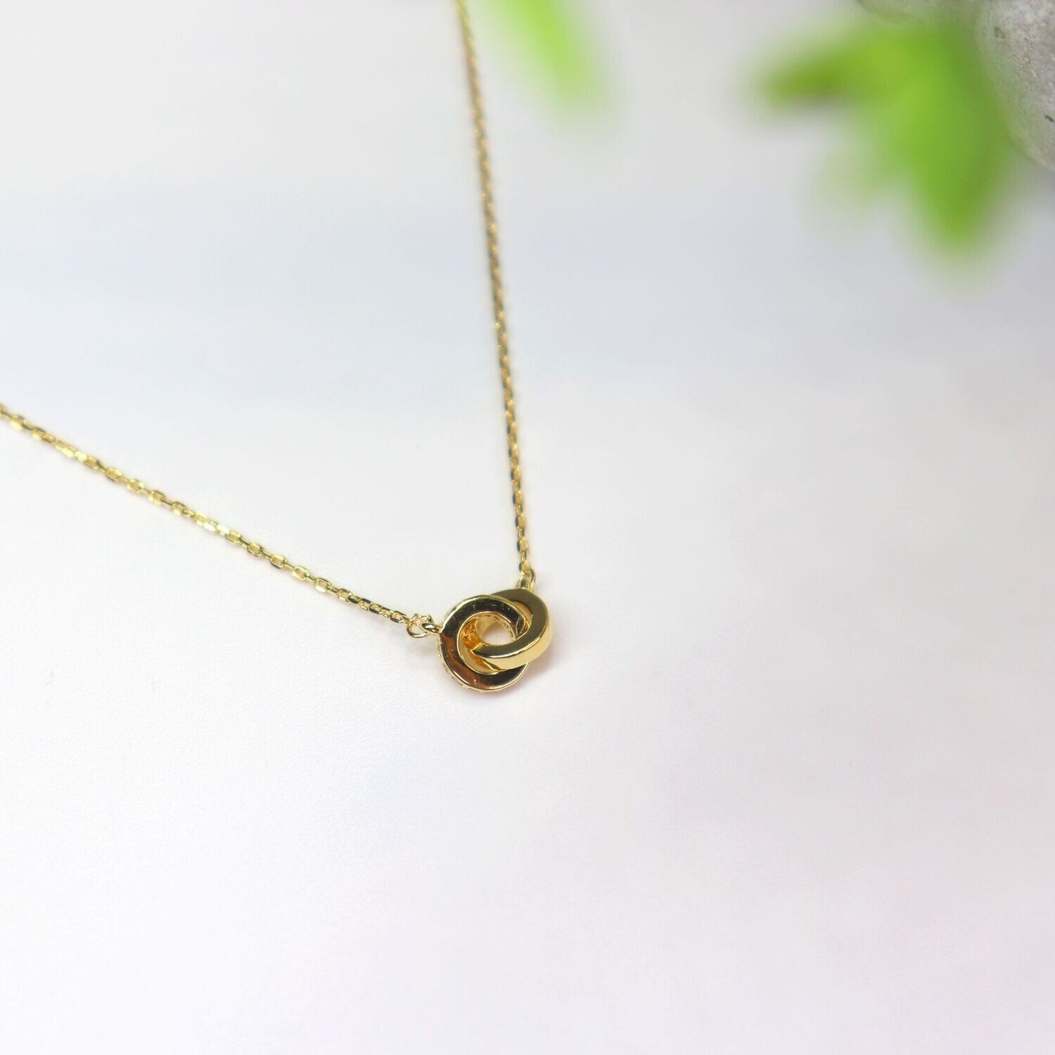 Interlocking Two Circle Necklace
