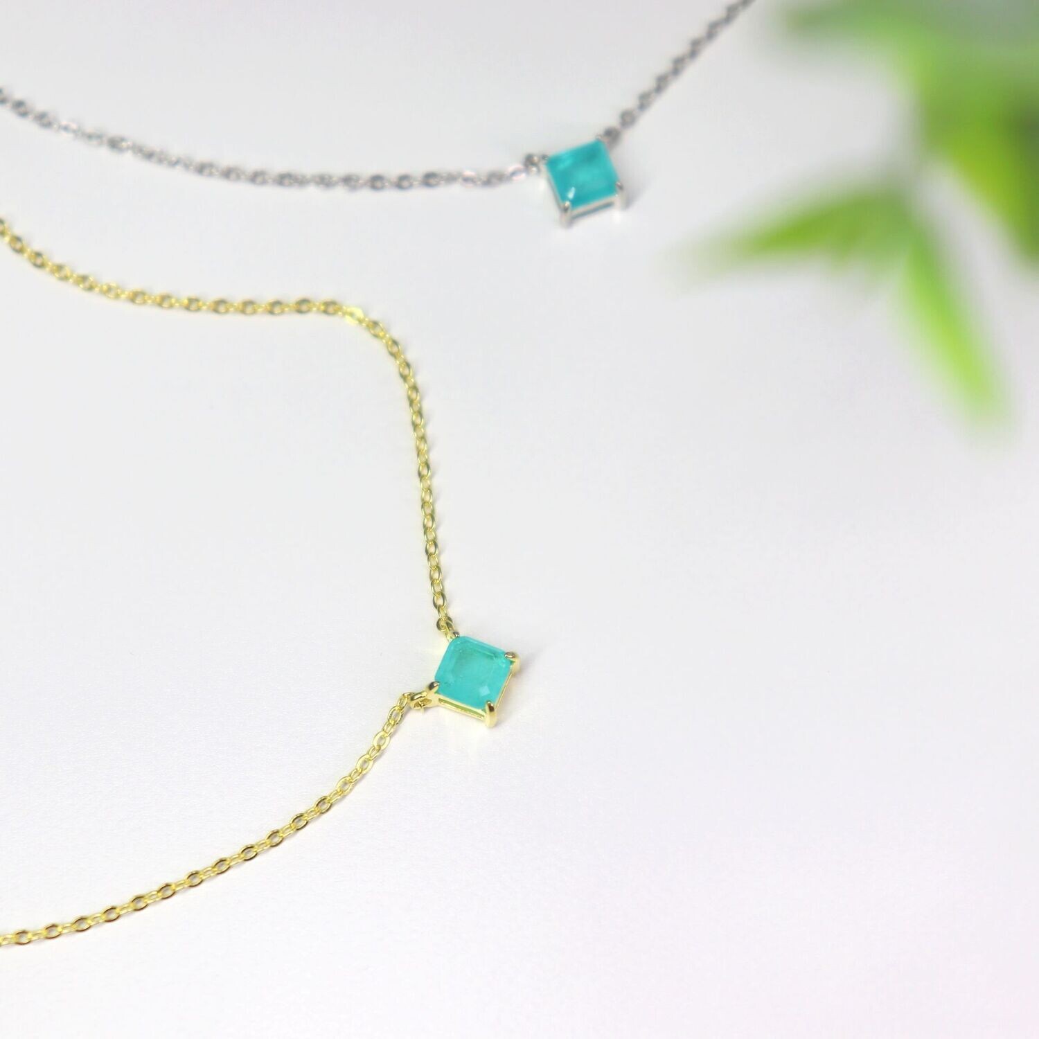 Princess Cut Ice Paraiba Tourmaline Pendant